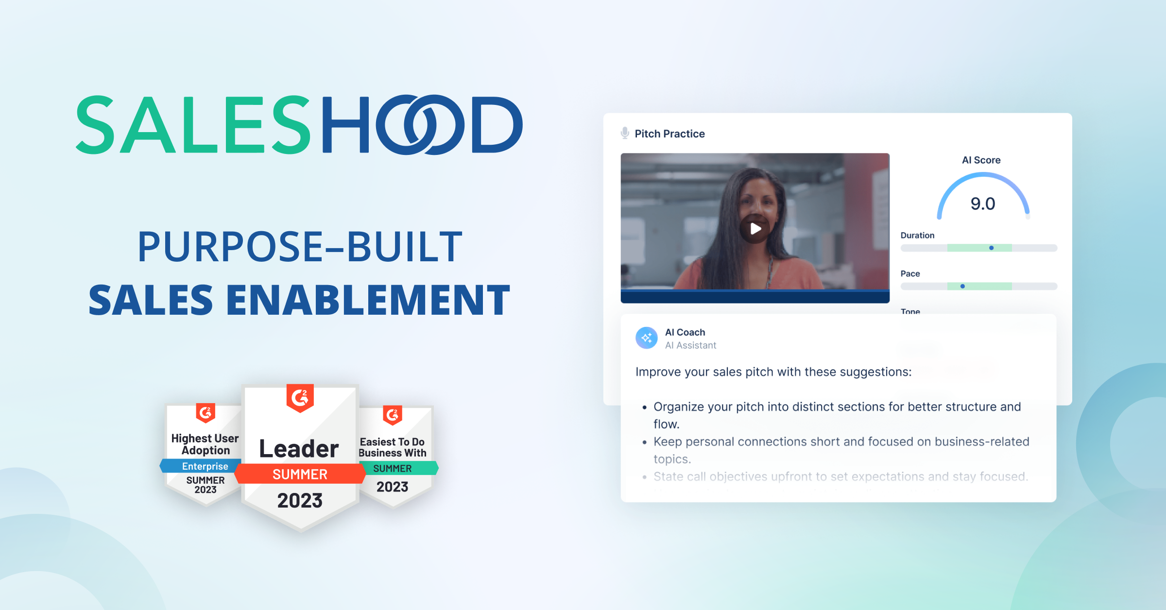 SalesHood purpose-built sales enablement solution