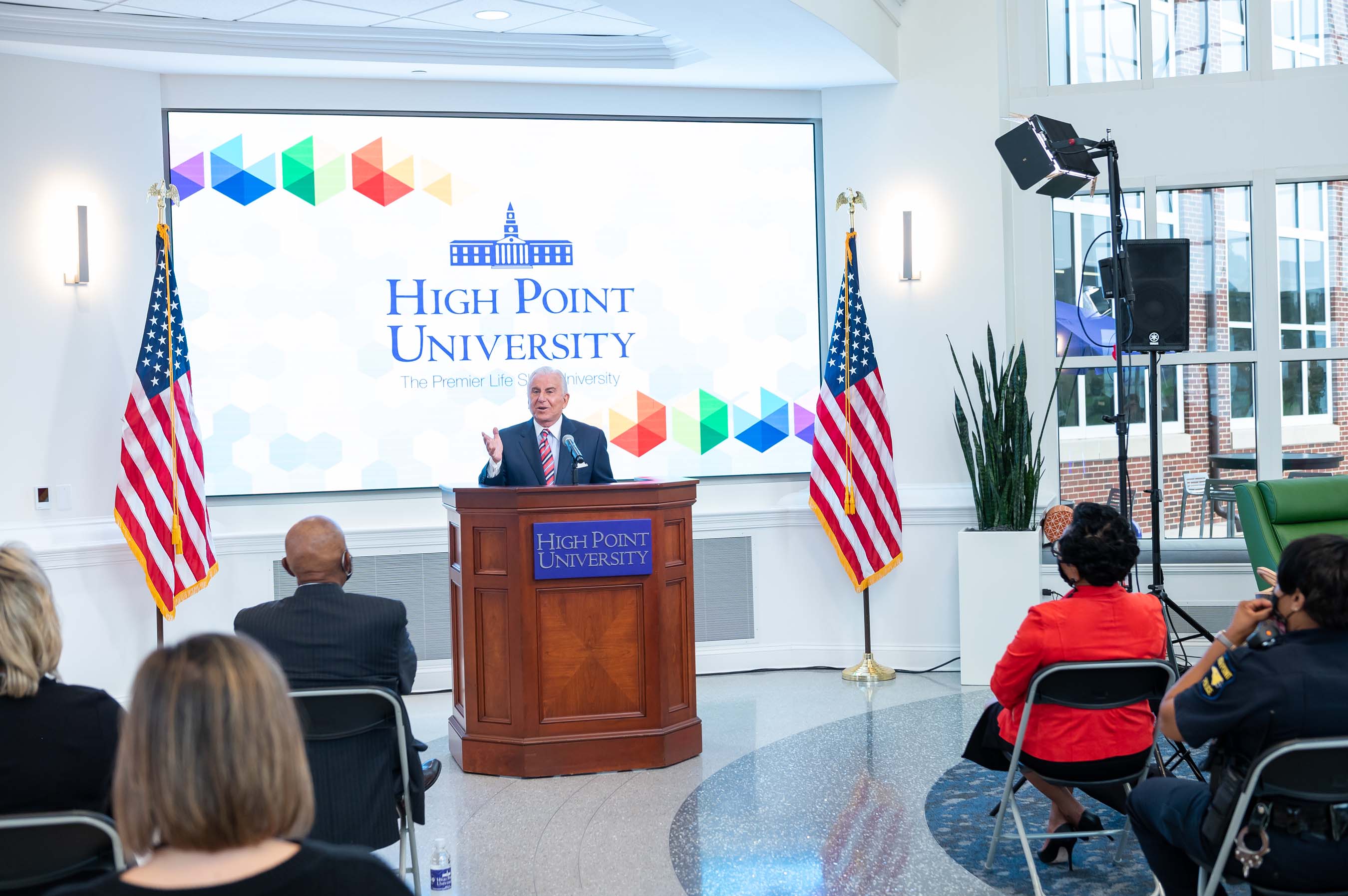 Dr. Nido Qubein, High Point University president, announced today that HPU is issuing a challenge gift up to $500,000 to the High Point Community Investment Campaign, a new fund for minority entrepreneurs in the city, and called on community investors to support the initiative, too.