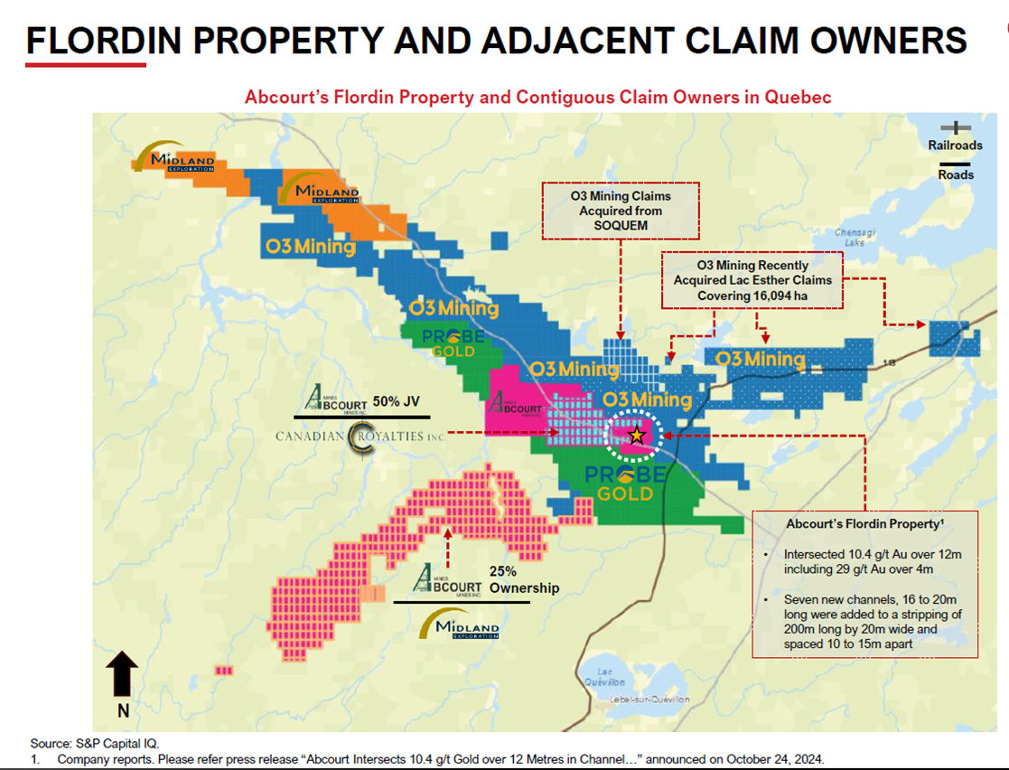 Location of the Flordin-Cartwright with adjacent properties