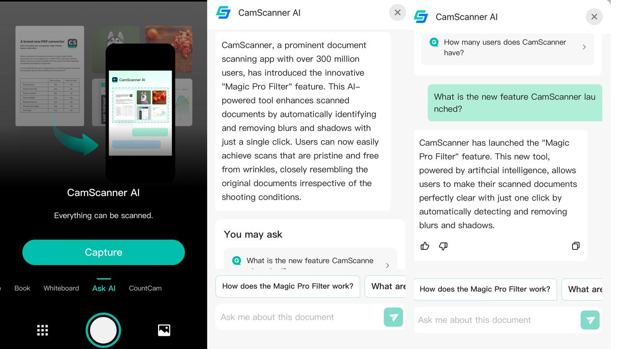 CamScanner Introduces Revolutionary CamScanner AI to Transform Scanned Documents into Interactive Conversations