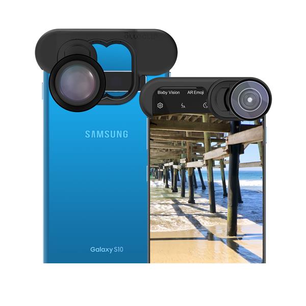 Olloclip's Samsung S10 Clip equipped with Telephoto lenses offer optical zoom to enhance your mobile camera's perspective.