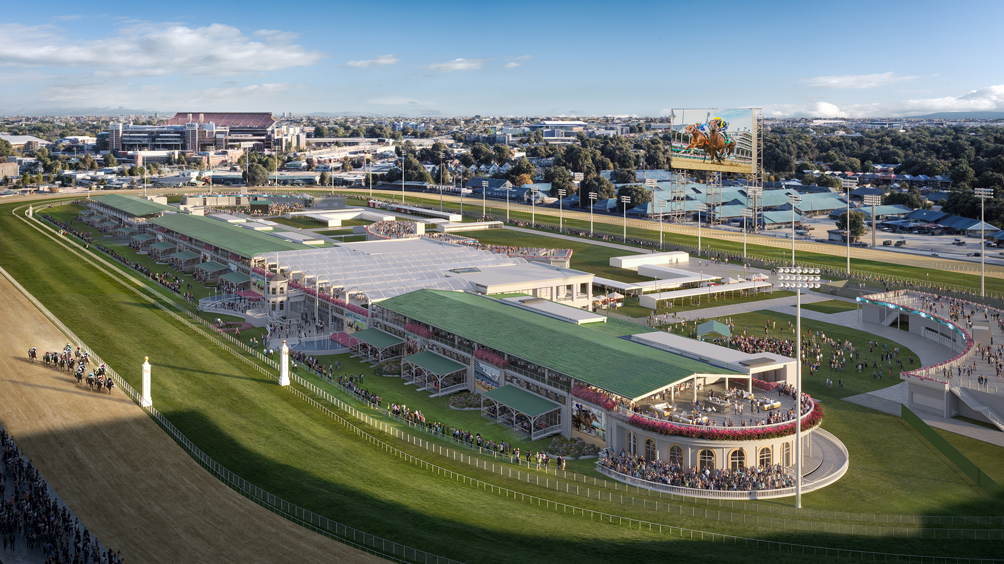 Aerial view rendering of the Conservatory