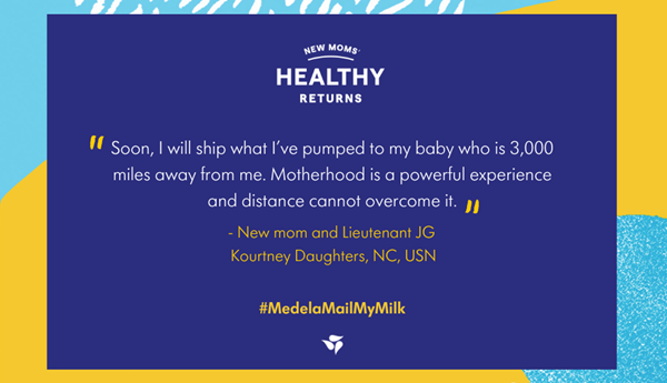 #MedelaMailMyMilk helps moms, like Lieutenant JG Kourtney Daughters, continue to provide breastmilk when they need to travel for work