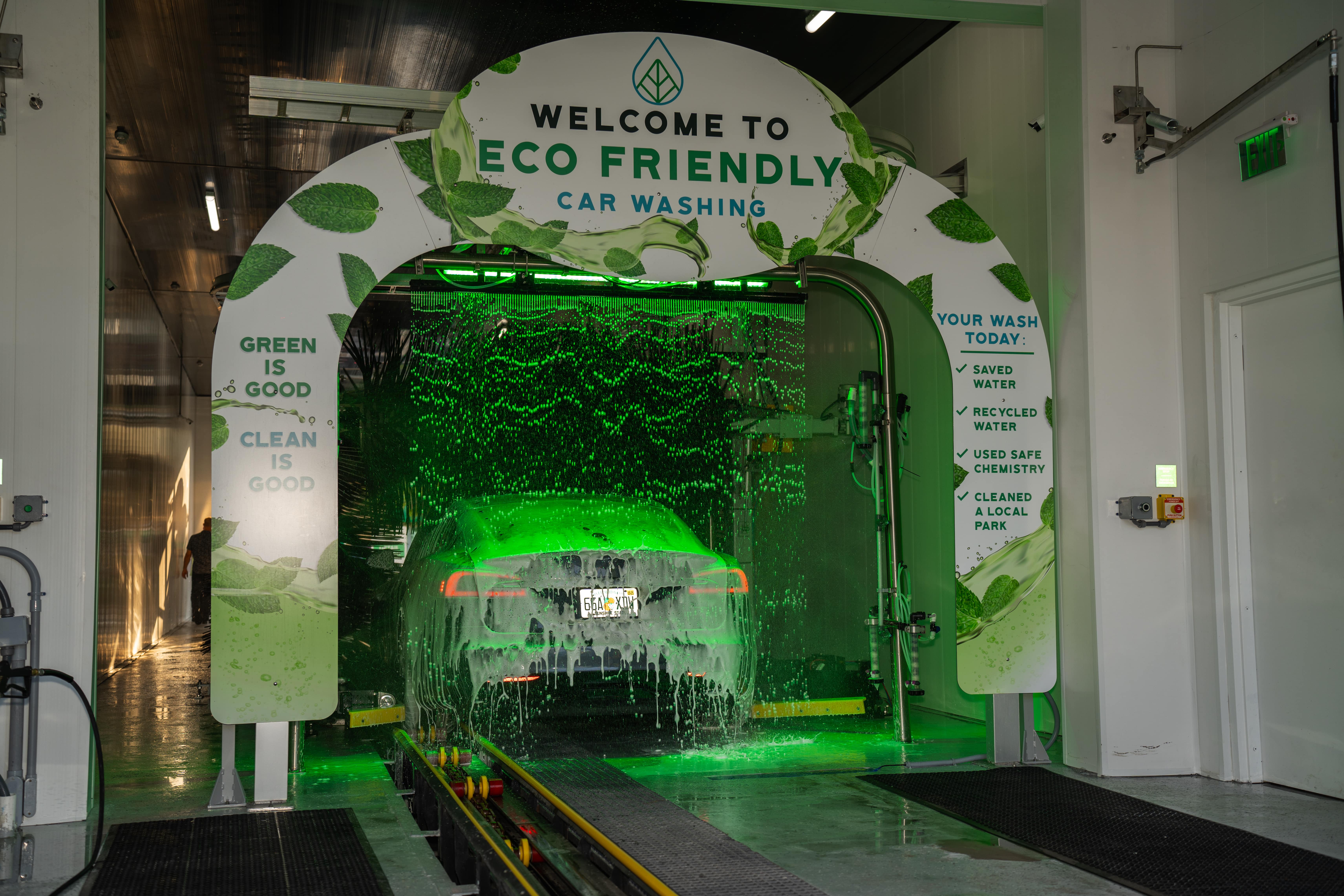 Mint Eco Car Wash celebrates the grand opening of its fifth location in Palm Beach County at 5577 Okeechobee Boulevard in West Palm Beach.
