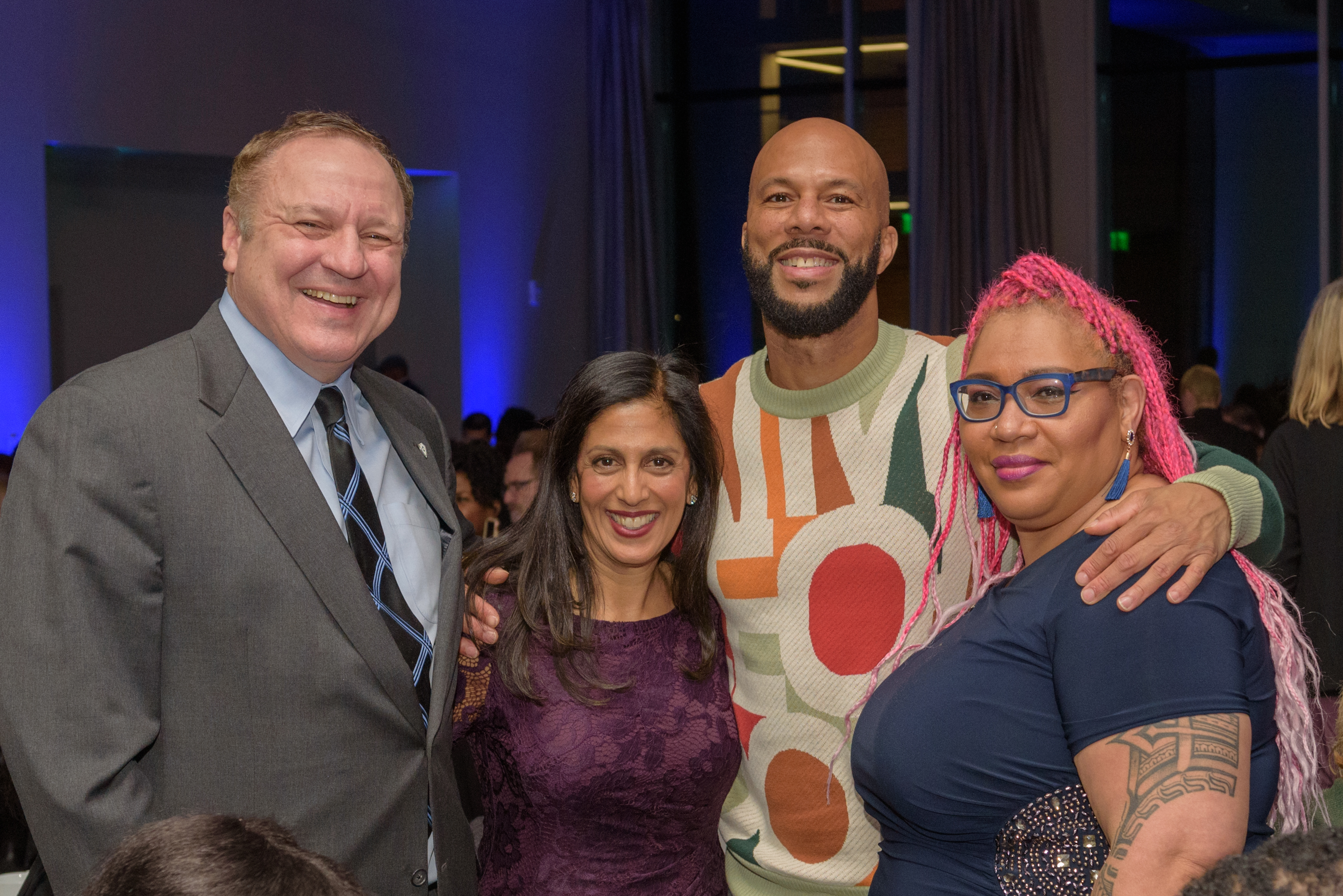 Concordia University’s 9th annual Atiyeh Awards gala event that honors leaders in education and raises money for student scholarships.
Interim President Tom Ries, Honoree Swati Adarkar, Children’s Institute, Keynote Speaker Common, and Emcee Kimberely Dixon