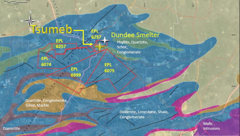 Figure 1: General geology and licenses