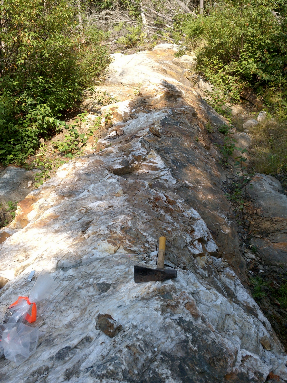 Photograph of Copper vein outcrop