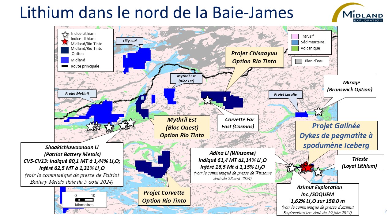 Figure 2 Lithium dans le nord de la BJ