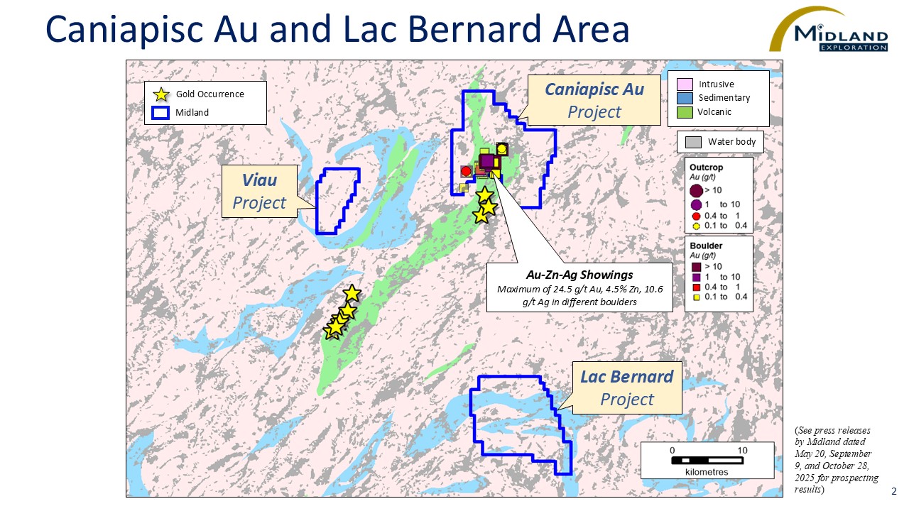 Figure 2 Caniapisc Au and Lac Bernard Area