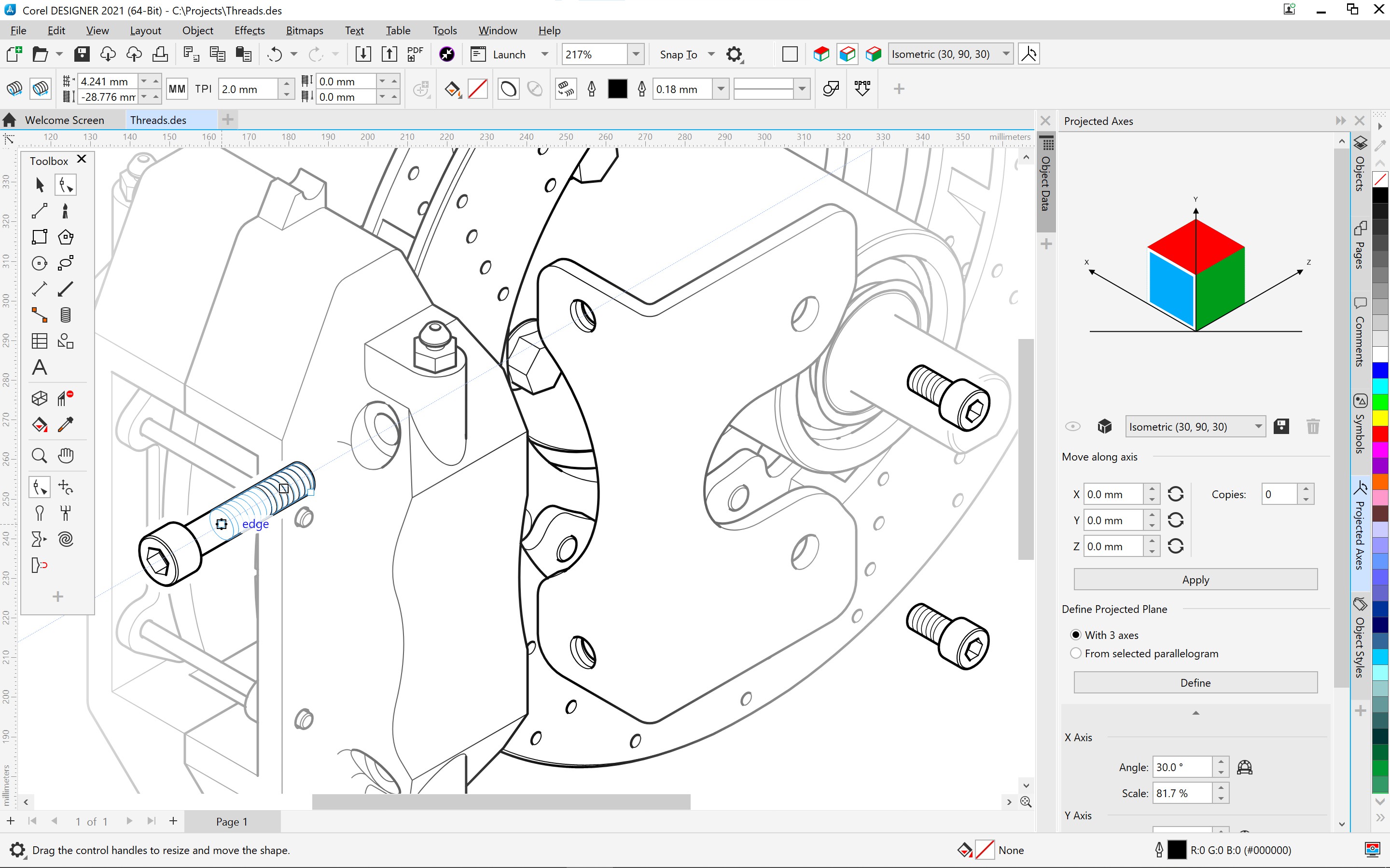 CorelDRAW Technical Suite 2021_3 Point Borderless Threads