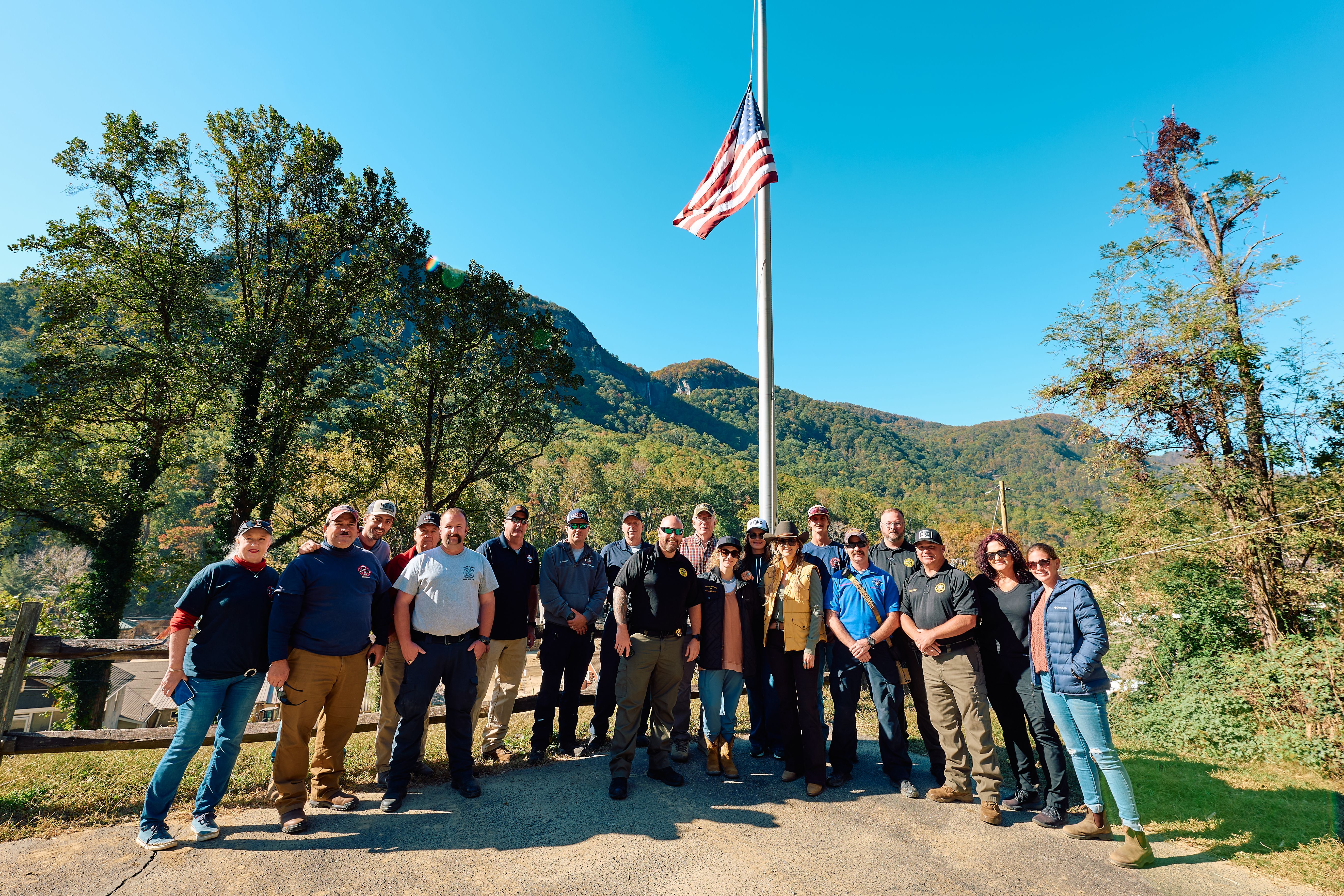 Lainey Wilson with First Responders and Volunteers in Western North Carolina