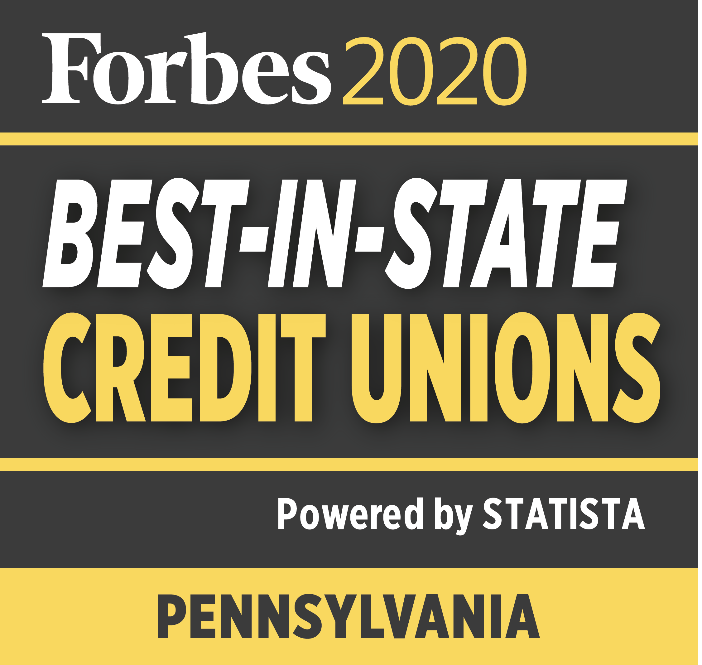 Pennsylvania’s anytime, anywhere digital credit union, PSECU, 
was named a Forbes Best-In-State Credit Union for second consecutive year.