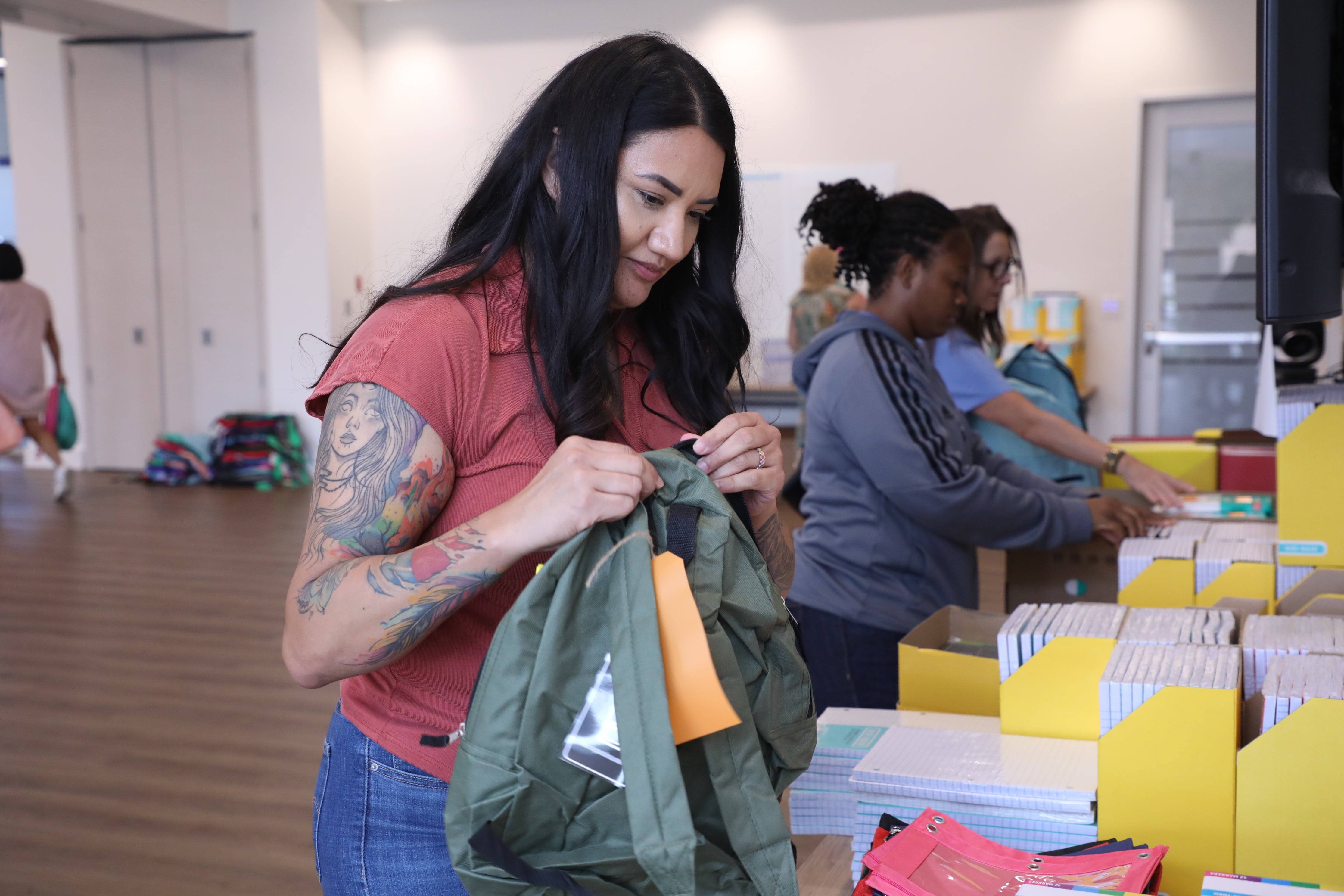 School Supply Drive Backpack Stuffing