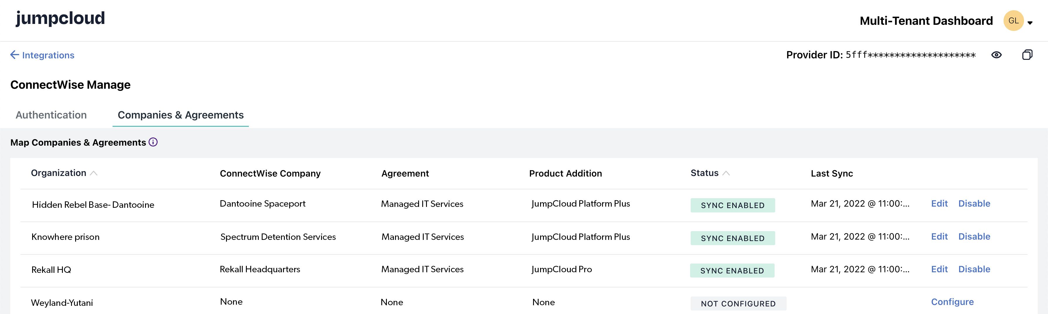 JumpCloud ConnectWise Manage Integration