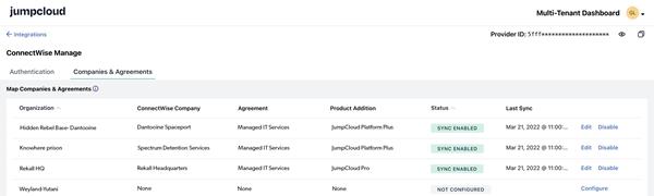 JumpCloud ConnectWise Manage Integration