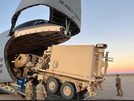 U.S. military load a C-5 aircraft with Northrop Grumman’s Integrated Battle Command System (IBCS) equipment during a training session. (Photo Credit: U.S. Army)