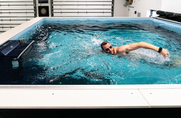 Wentz chose Endless Pools because he knew that having a swimming and fitness pool would provide him with "a competitive edge. Getting in a pool has always helped me," says Wentz.