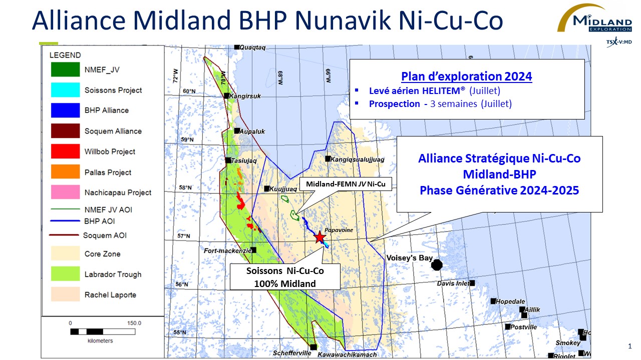Figure 1 Alliance Midland BHP Nunavik Ni-Cu-Co