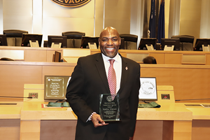 In honor of Black History Month, the city of Las Vegas presented Las Vegas-Clark County Library District Executive Director Kelvin Watson with the African American Trailblazer Service Award in the category of Community Activism and Politics.