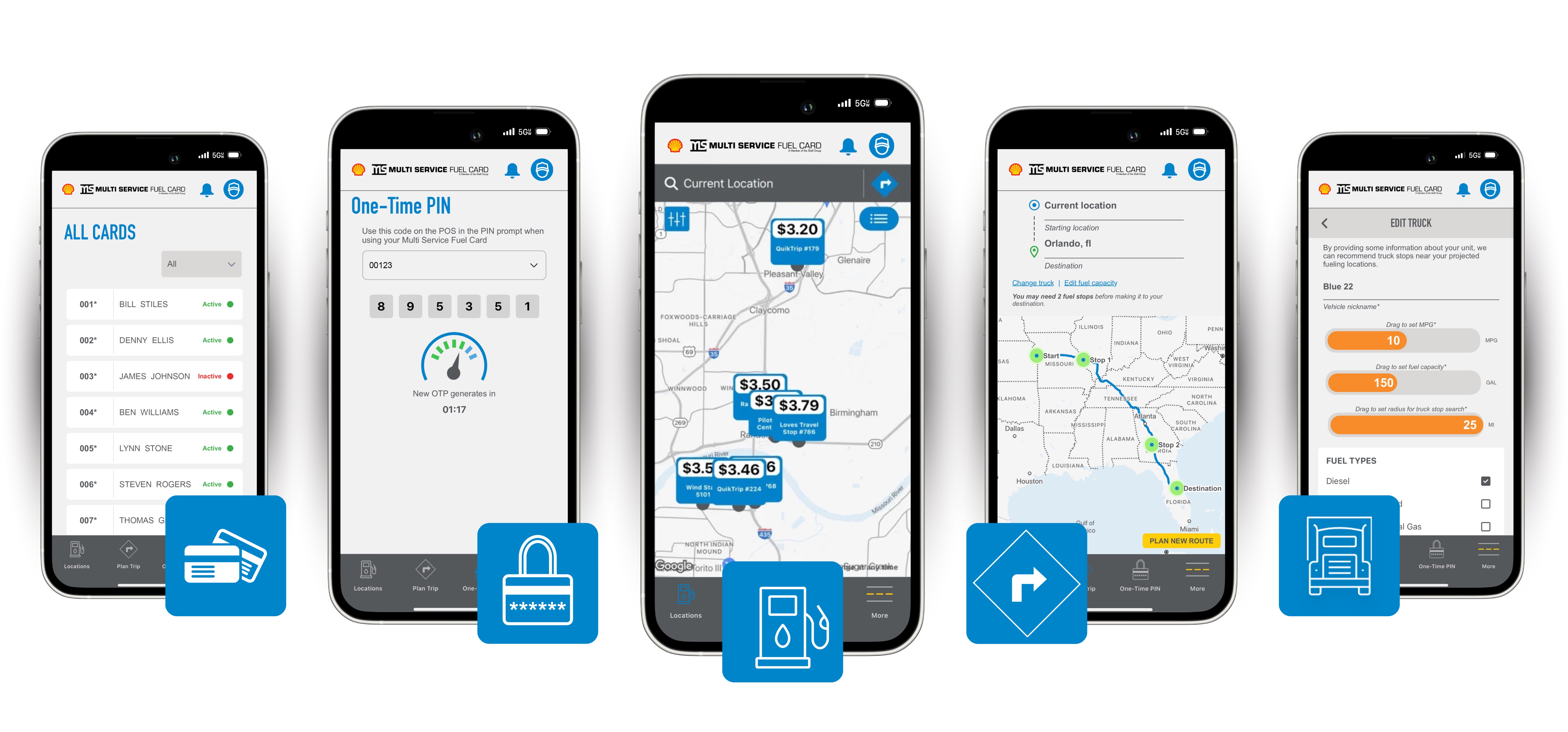 The One-Time PIN (OTP) security feature is now integrated into the Multi Service Fuel Card mobile app.