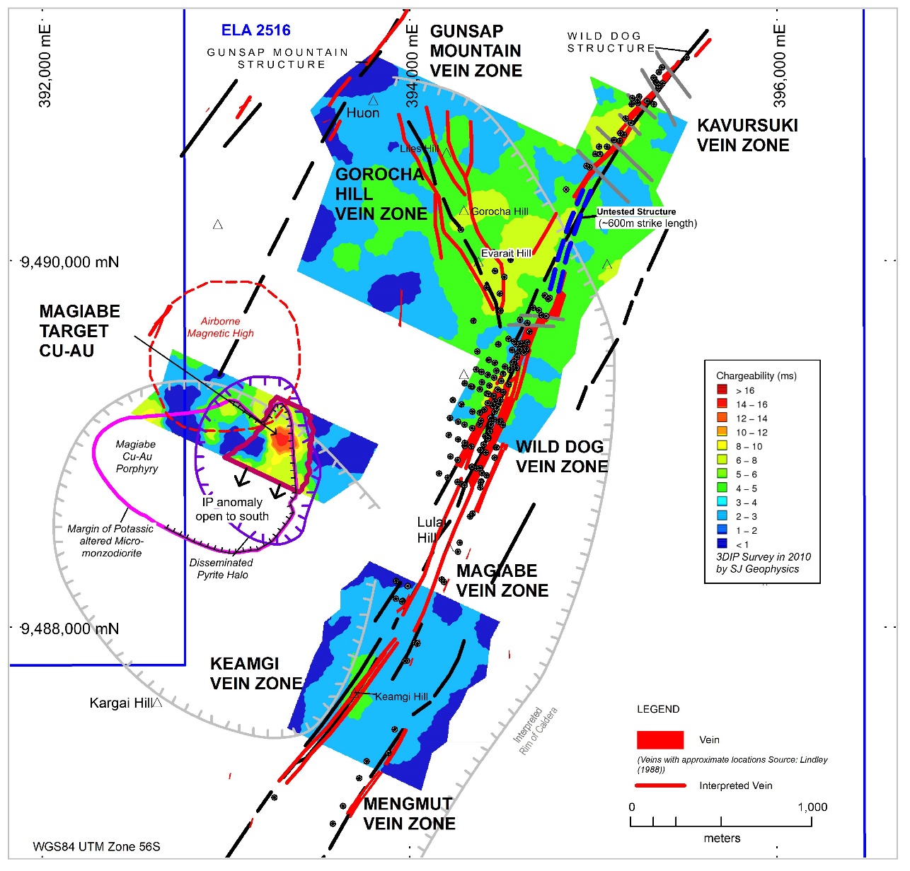 Previous IP exploration survey at Wild Dog Project.