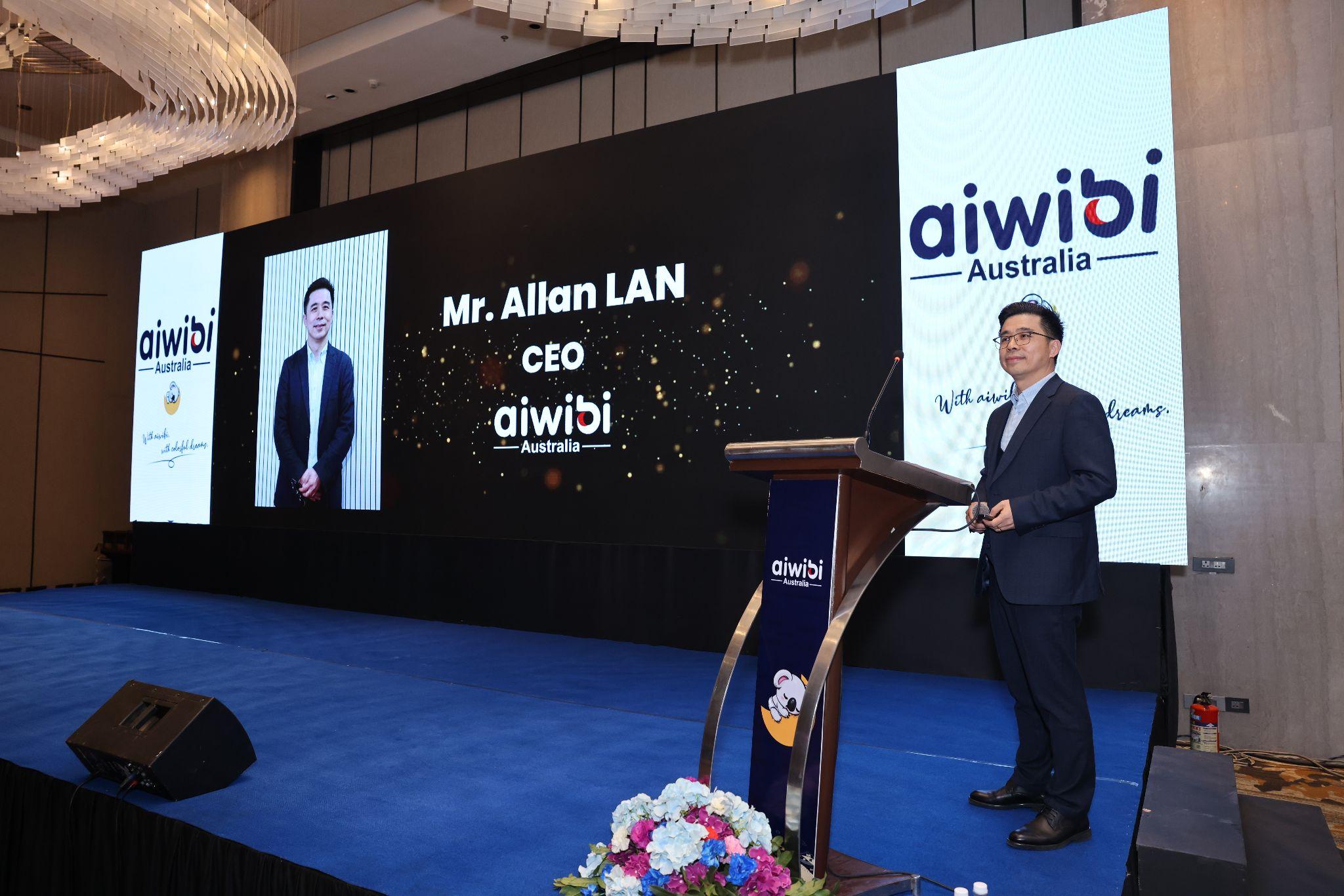 Mr. Allan Lan, CEO of Aiwibi, at the launch event.
