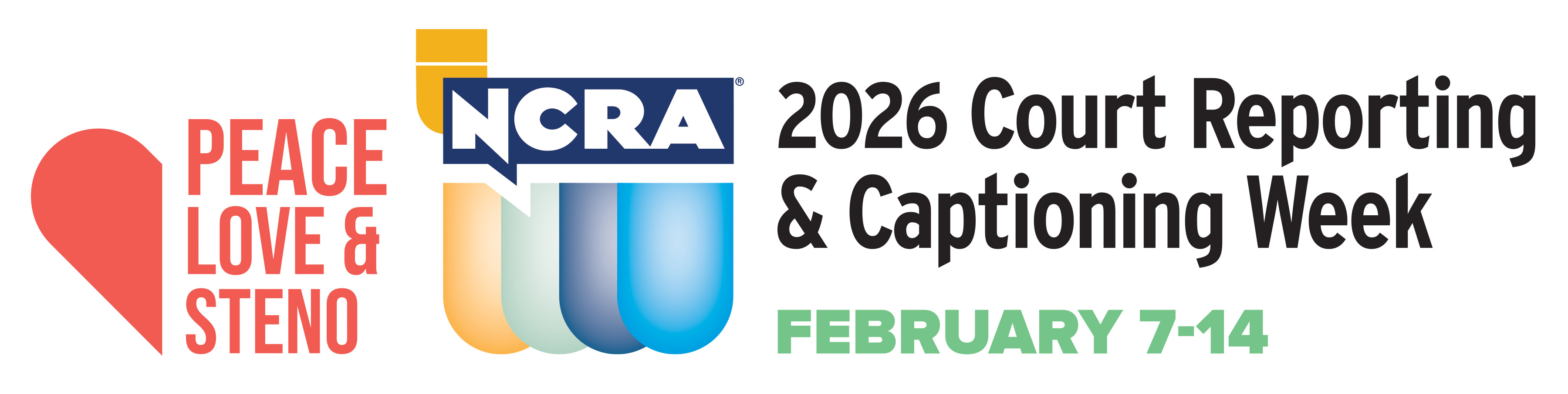 Official 2026 Court Reporting & Captioning Week logo