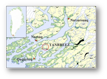 Figure 3 Location of the Tanbreez Project and Tenement MIN 2020-54