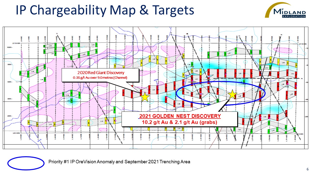 IP Chargeability Map and Targets