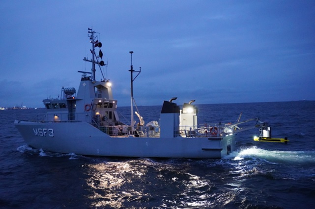 Figure 5: KATFISH on MSF drone vessel at Night