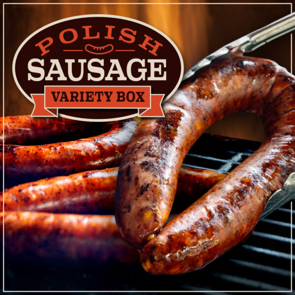 Treat Dad to our Polish Sausage Variety Box. Save $10 and order by June 15th for Fathers Day delivery. The Variety Box includes: 10-12 oz Sausages: Original Polish Sausage, Black Pepper Brisket Sausages, Hot Links, and delicious French Onion Soup Sausages. 