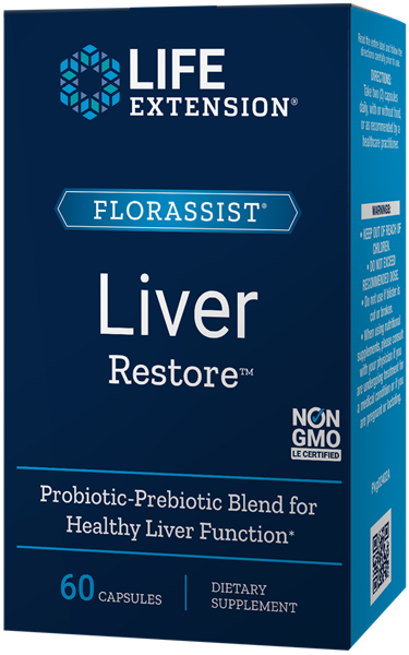 FLORASSIST® Liver Restore™ encourages liver health with clinically studied probiotics and a prebiotic.