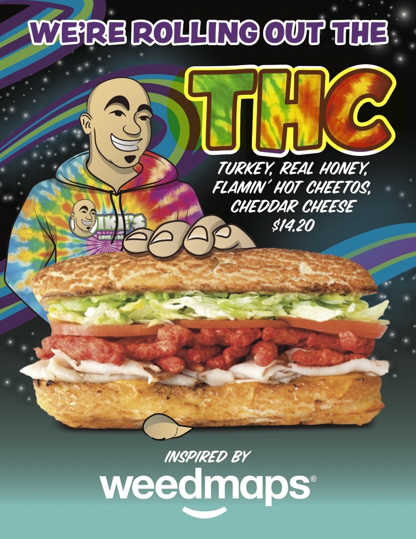 Weedmaps and Ike’s are featuring the THC Sandwich all through April and May.