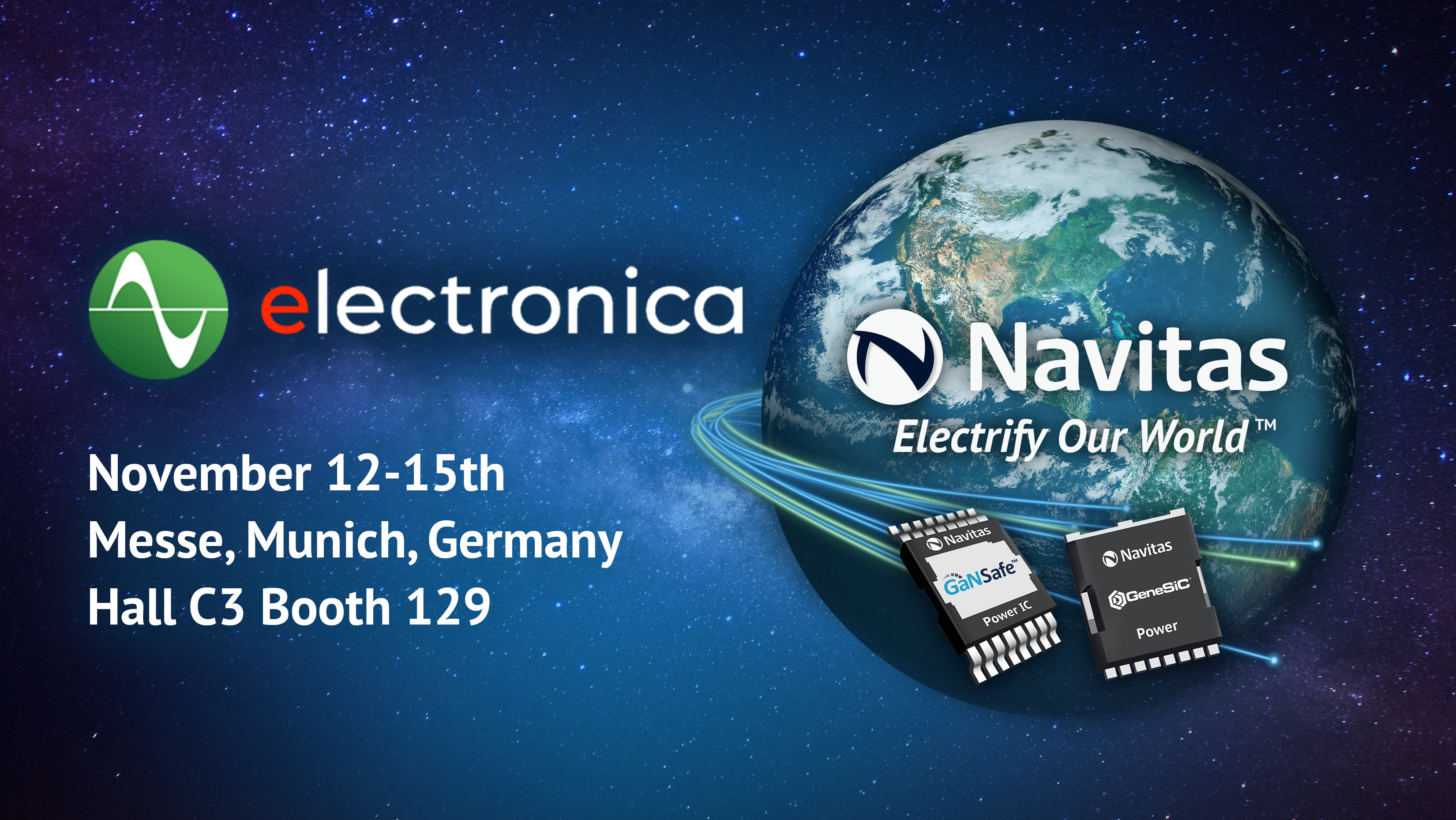 Explore the latest GaN and SiC technologies to ‘Electrify Our World’ & deliver the most efficient and reliable power solutions for AI data centers, EVs, and consumer markets, from 20 W to 20 MW