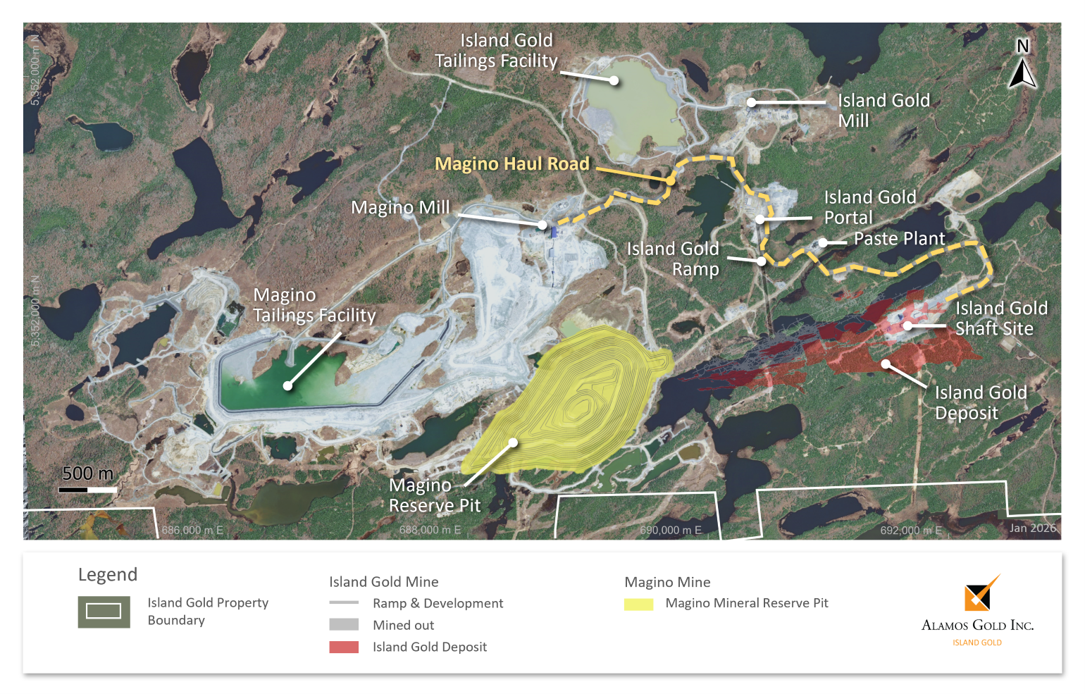 Figure 1 Island Gold District Map