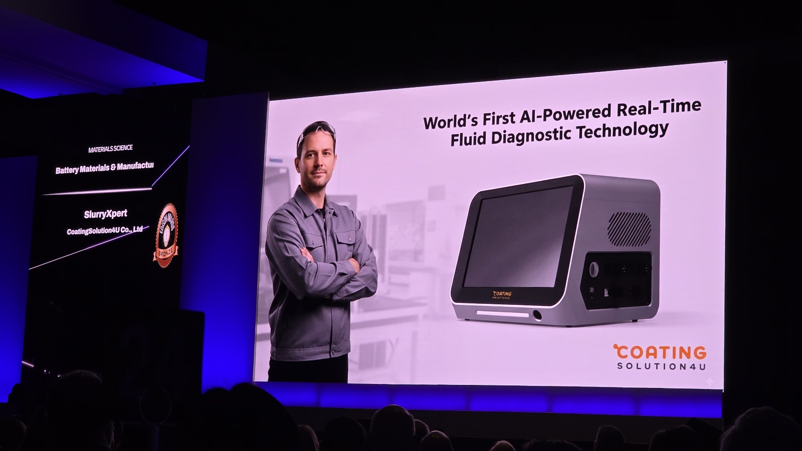 CoatingSolution4U accepts the Bronze Edison Award in the Materials Science category at the 2026 Edison Awards ceremony in Fort Myers, Florida.