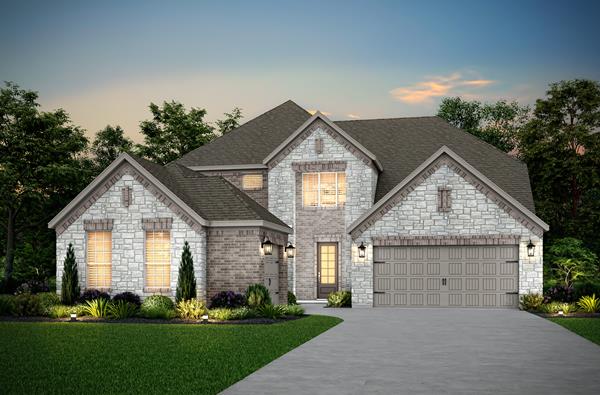 The five-bedroom Orchid floor plan by Terrata Homes is available at Sierra Vista, an amenity-rich neighborhood in Iowa Colony.