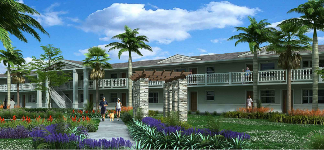 Architectural Rendering, Cordoba Courts Apartments, Opa-locka, Florida