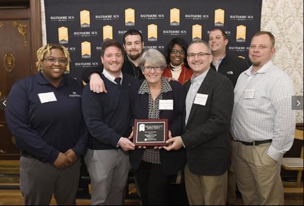 Members of the Thompson Creek Window Company celebrate their  award-winning culture at The Baltimore Sun 2019 Top Workplace event in Baltimore.  