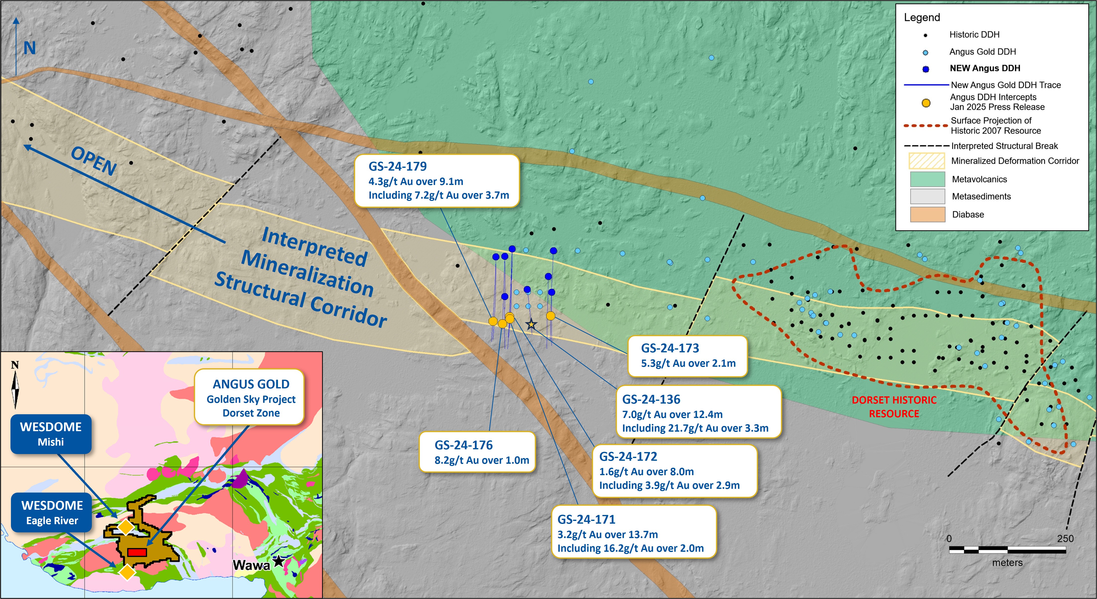 Figure 1 - Dorset West Fall 2024 Drill Results