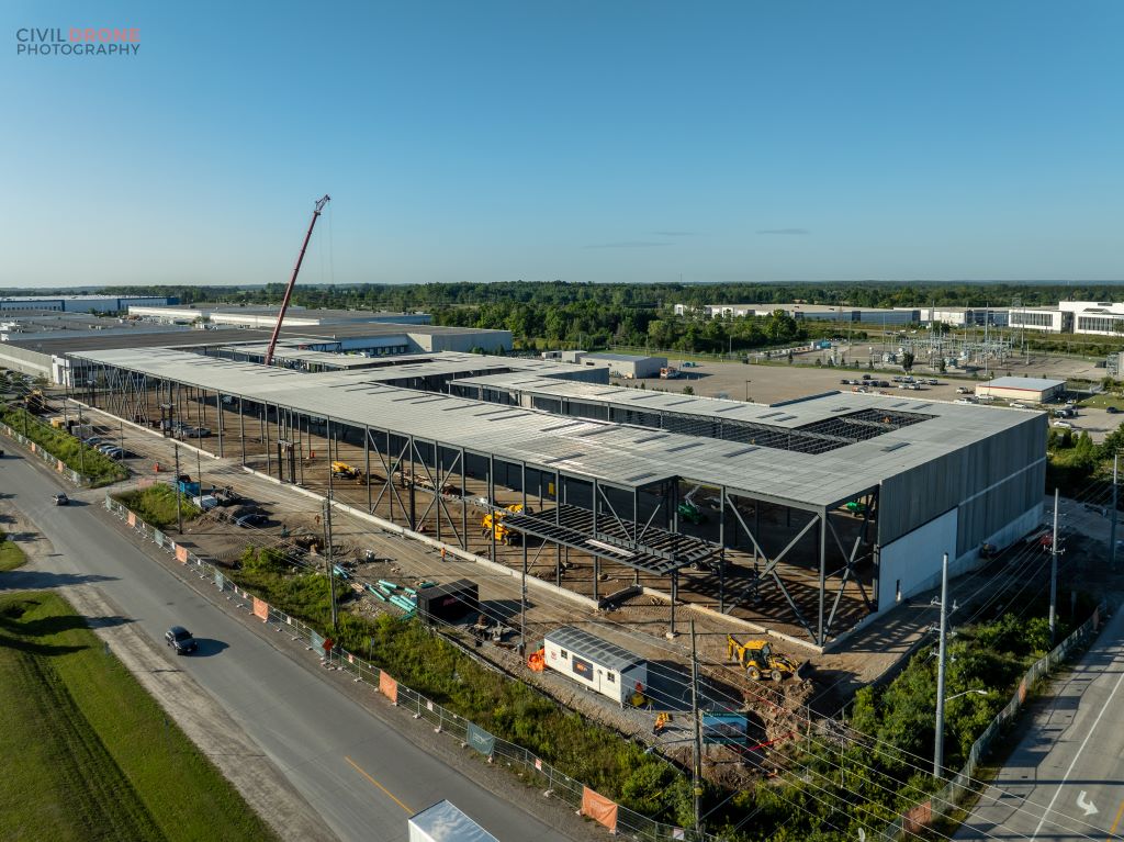 Pre-cast assembly at Midwestern Logistic Facility, 426 Clair Road West, Guelph, Ontario.