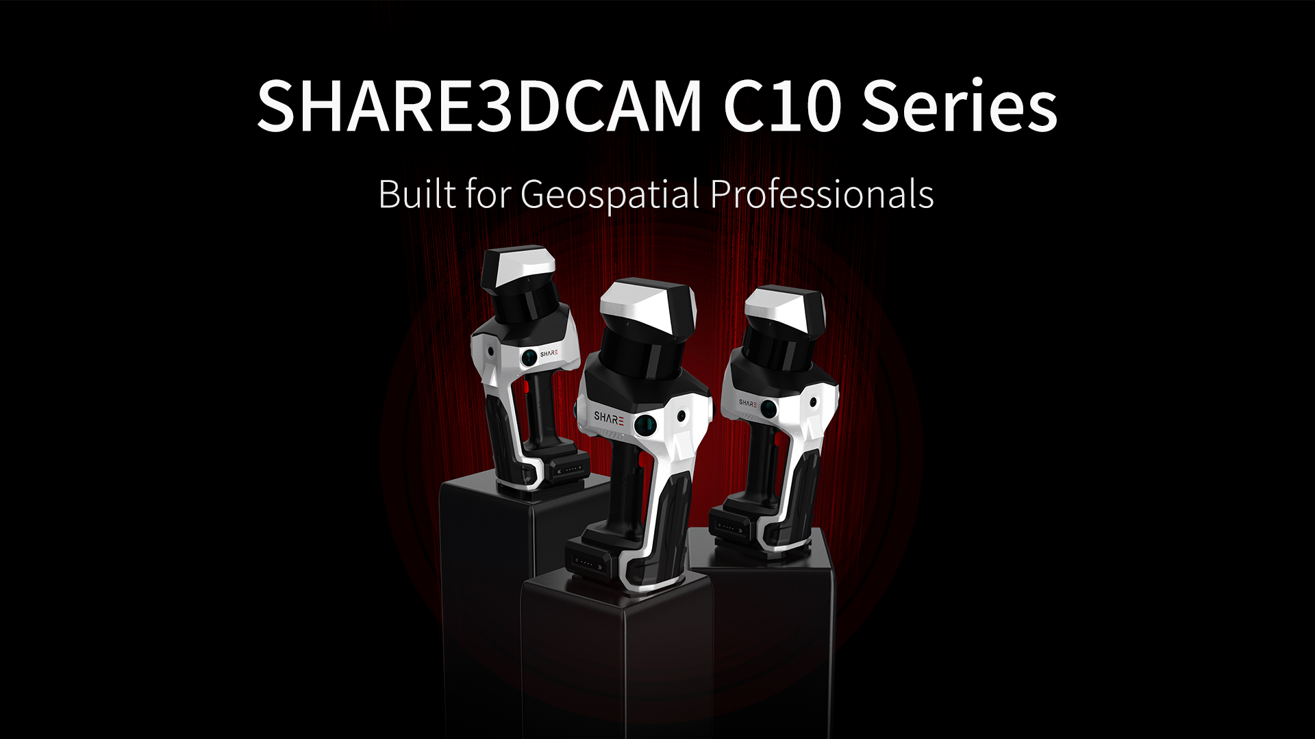 SHARE3DCAM C10 Series SLAM-based mobile LiDAR scanners for geospatial and reality-capture workflows.