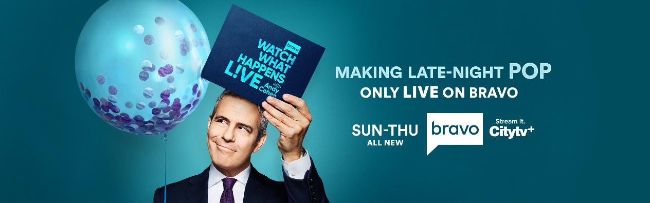 Watch What Happens Live with Andy Cohen Debuts on Bravo in Canada, Nov. 3