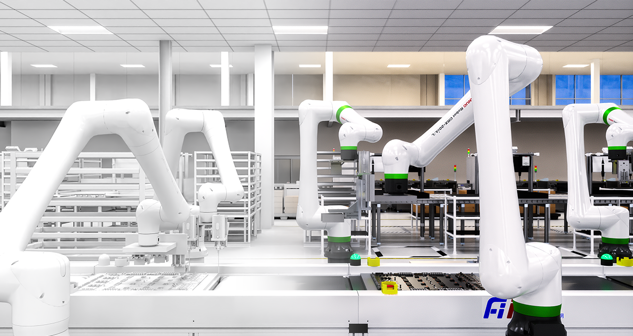 Foxconn’s virtual factory simulated in NVIDIA Omniverse, featuring NVIDIA Isaac-based AI robots developed by NVIDIA robotics partners. Credit: Foxconn