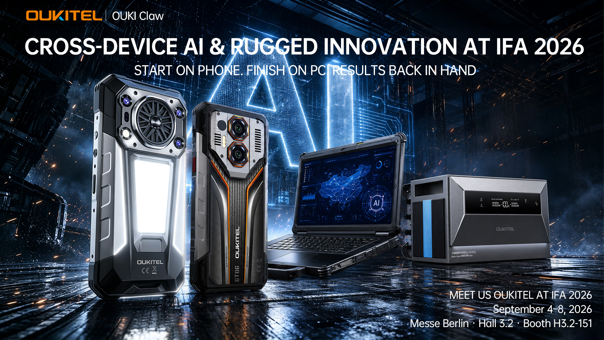 OUKITEL to Showcase Cross-Device AI and Next-Generation Rugged Technology at IFA 2026