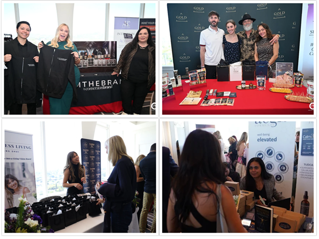 Entrepreneurs and wellness founders connecting during the Beverly Hills VIP event