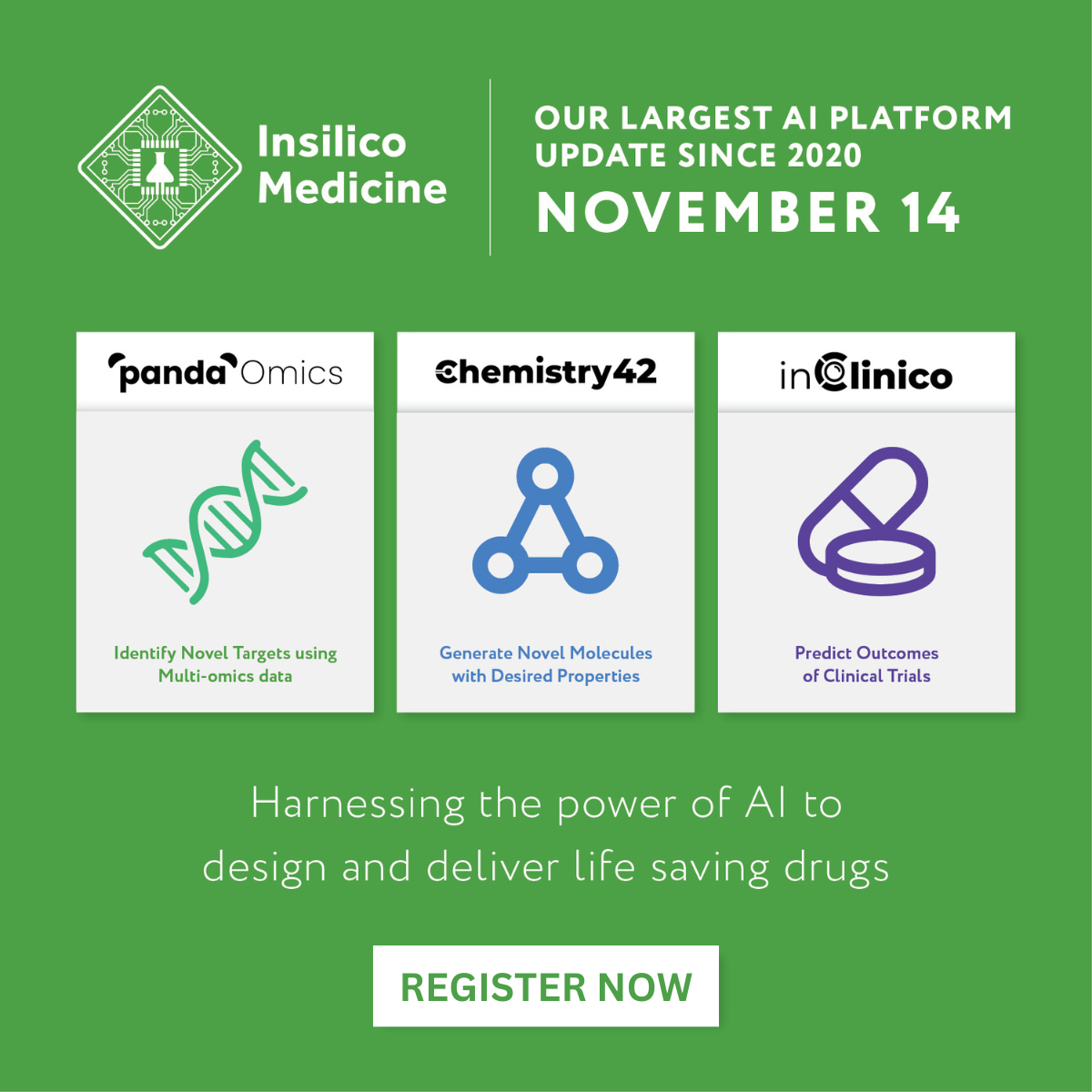 Pharma.AI Virtual Launch Event Nov. 14