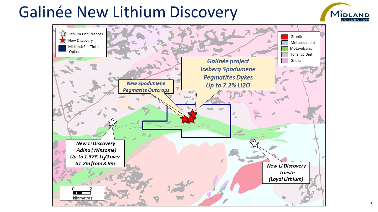 Figure 3 Galinée New Lithium Discovery