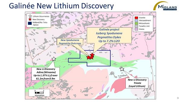 Figure 3 Galinée New Lithium Discovery