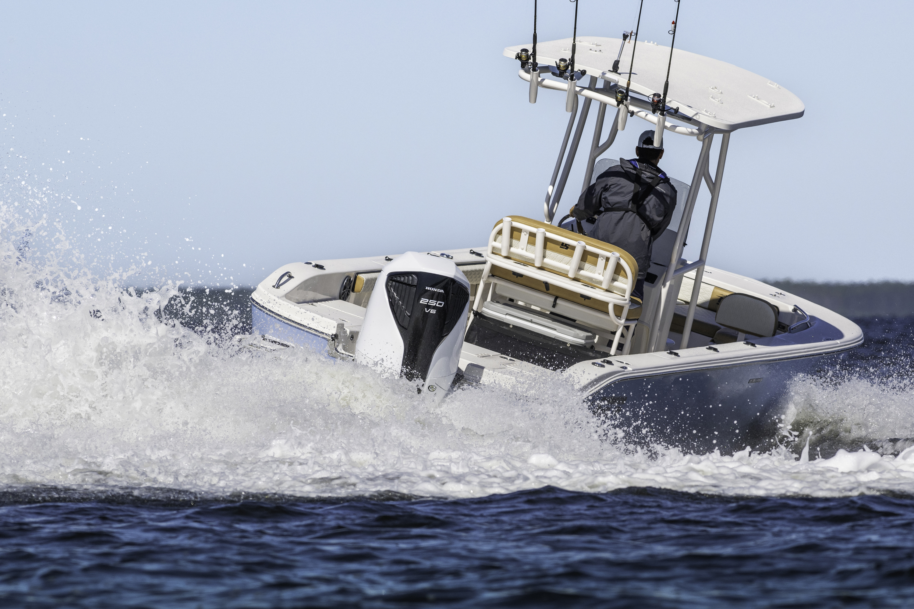 Honda Marine BF250 V6 offers premium high-power for Carolina Skiff.